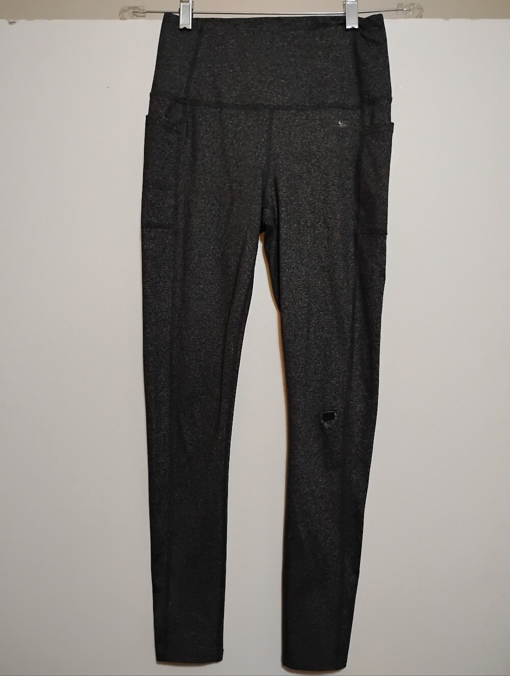 SKECHERS gray Leggings side Pockets Nylon-polyester-spandex Knee Patch Girls S